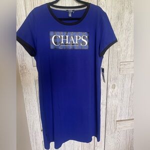 Chaps dress size XXL royal Blue with black trim